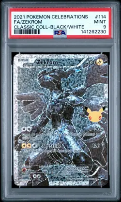 2021 POKEMON CELEBRATIONS CLASSIC COLLECTION #114 FULL ART/ZEKROM PSA 9 - Image 1