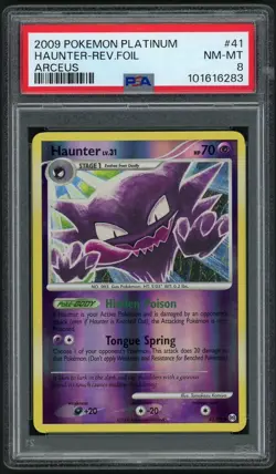 POKEMON 2009 HAUNTER-REV.FOIL ARCEUS PLATINUM ARCEUS #41 PSA 8 - Image 1
