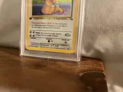 1999 Pokemon Dragonite Holo, 1st Edition Fossil #4/62, PSA 9 Mint - Image 5