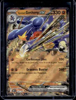 2025 Pokemon Destined Rivals Cynthia's Garchomp ex #104/182 - Image 1