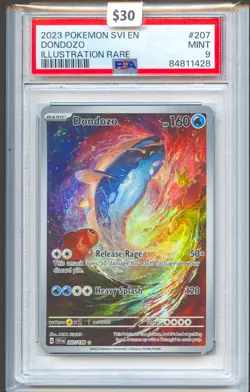 Dondozo 2023 Pokemon SVI EN #207 PSA 9 Mint Illustration Rare Scarlet & Violet - Image 1