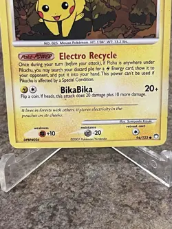 Pikachu Mysterious Treasures Pokemon TCG 94/123 2007 - Image 2