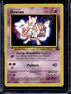 1999 Pokemon Wizards Black Star Promos Mewtwo #3 - Image 1