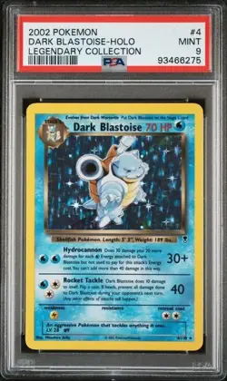 POKEMON DARK BLASTOISE 2002 LEGENDARY COLLECTION #4 HOLO PSA 9 - Image 1