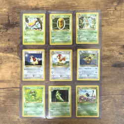Pokemon TCG Vintage Lot 9 Cards SHADOWLESS Base Set and Jungle LP or better! - Image 1