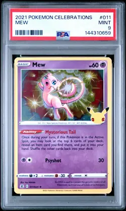 2021 POKEMON CELEBRATIONS #011 MEW PSA 9 - Image 1