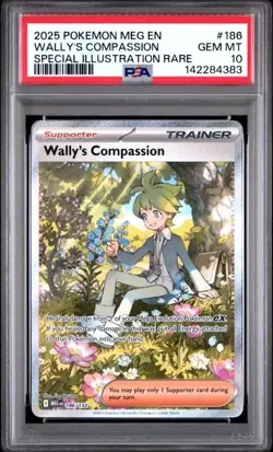 Wally's Compassion Pokemon Mega Evolution #186 PSA 10 Special Illustration Rare - Image 1