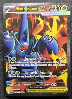 2025 Pokemon Phantasmal Flames Mega Heracross ex Ultra Rare #108/094 NM Fresh! - Image 1