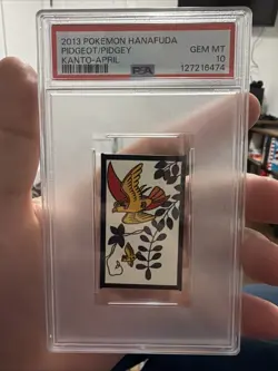 2013 POKEMON HANAFUDA KANTO APRIL PIDGEOT/PIDGEY PSA 10 - Image 1