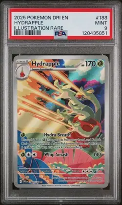 PSA 9 MINT Pokemon Hydrapple Destined Rivals Illustration Rare 188/182 - Image 1