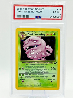 VINTAGE PSA 6 Dark Weezing Holo, Pokemon Rocket (2000), 14/82 - Image 1