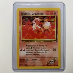 Blaine's Growlithe 62/132 Pokemon Gym Heroes Unlimited Common NM-Mint - Image 1