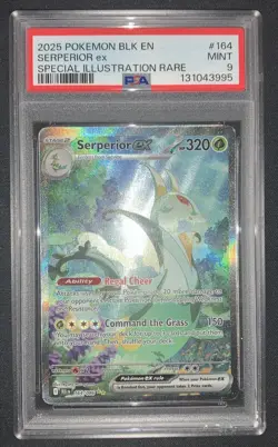 2025 POKEMON BLK EN BLACK BOLT SPECIAL ILLUSTRATION RARE #164 SERPERIOR EX PSA 9 - Image 1