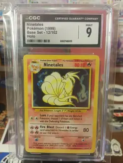 Ninetails Pokemon 1999 Base Set 12/102 Holo CGC 9 - Image 1