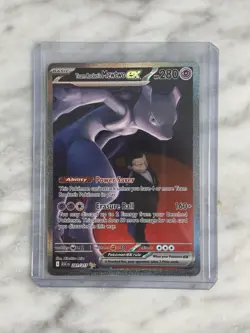 Pokemon Team Rocket's Mewtwo EX Foil Rare 281/217 Ascending Heroes SIR - Image 1