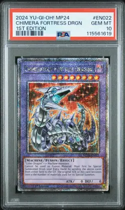 2024 Yu-Gi-Oh Chimeratech Fortress Dragon EN022 Quarter CSR PSA 10 (Aug 25) - Image 1