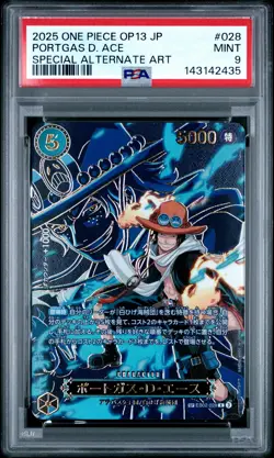 2025 ONE PIECE JPN CARRYING ON HIS WILL SPECIAL ALT ART PORTGAS D. ACE PSA 9 - Image 1