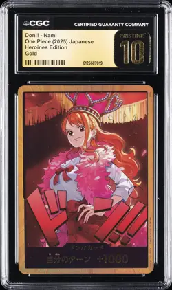 2025 ONE PIECE JAPANESE HEROINES EDITION GOLD DON!! - NAMI CGC 10 PRISTINE - Image 1