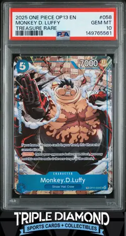 2025 One Piece Carrying On His Will OP-11-058 Monkey D. Luffy UC PSA 10 V637 - Image 1