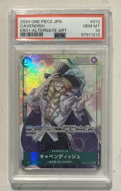 2024 One Piece Cavendish EB01-012 Alternate Art PSA 10 Japanese - Image 1