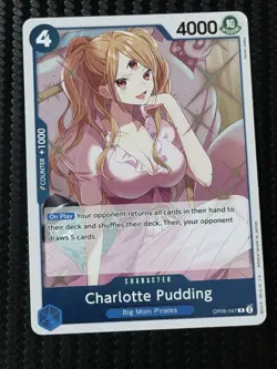 One Piece CCG - Charlotte Pudding OP06-047 Holo Wings of the Captain English NM - Image 1