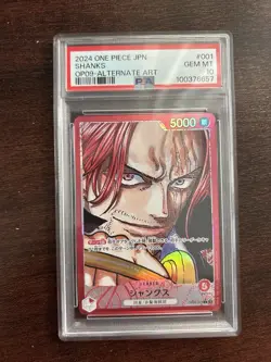 One Piece CCG Shanks OP09-001 Leader PSA 10 Alt Emperors In New World Japanese! - Image 1