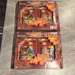 Bandai Namco One Piece Card Game Illustration Box vol.5 2 Boxes Promo Ace Sabo - Image 1