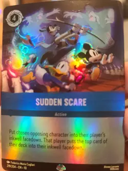 Disney Lorcana-Whispers in the Well-Sudden Scare-#219-Epic Holo-NM - Image 3