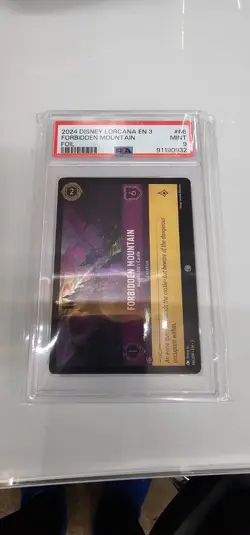 2023 Disney Lorcana En 3 Foil #66 Forbidden Mountain PSA 9 MINT - Image 1