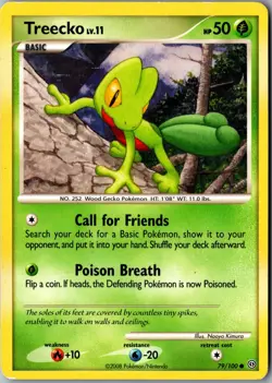 Treecko 79/100 Common Stormfront LP Pokemon Card - Image 1
