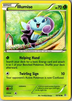 Illumise 18/160 Common XY - Primal Clash LP Pokemon Card - Image 1