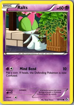 Ralts 59/113 Common Legendary Treasures LP Pokemon Card - Image 1