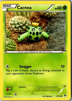 Cacnea 4/162 Common XY - BREAKthrough LP Pokemon Card - Image 1
