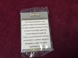 Pokemon 23K Gold Plated PIKACHU Trading Card 1999 Burger King w/COA - Image 3