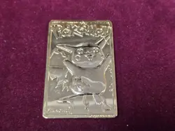 Pokemon 23K Gold Plated PIKACHU Trading Card 1999 Burger King w/COA - Image 4