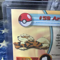 Pokemon - Topps 1999 - Arcanine #59 - TV Animation Series - Blue *creased* - Image 3