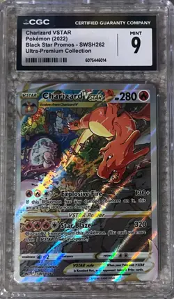 Charizard VSTAR SWSH262 SWSH: Sword & Shield Promo Cards Holo CGC 9 MINT - Image 1