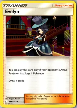 Evelyn 141/181 Uncommon SM - Team Up LP Pokemon Card - Image 1