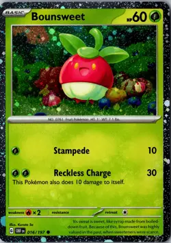 Bounsweet Cosmos Holo 016/197 Common Miscellaneous Cards & Products LP Pokemon - Image 1
