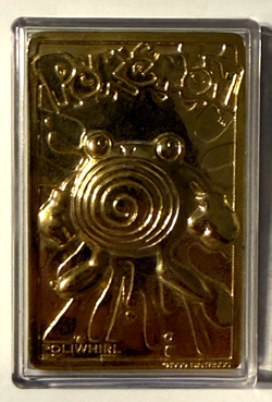1999 Pokemon 23K Gold Plated Poliwhirl Card #61 w/ COA Nintendo Burger King - Image 3