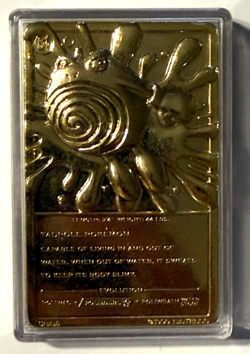 1999 Pokemon 23K Gold Plated Poliwhirl Card #61 w/ COA Nintendo Burger King - Image 4
