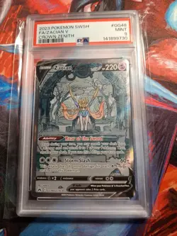 Zacian v Crown Zenith: Galarian Gallery Holo Ultra Rare Card GG48/GG70 PSA9 - Image 1