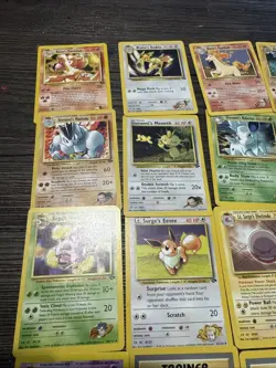 NM/LP (unlimited ) Pokemon GYM Challenge Set 32 Cards Near Complete UnCommons - Image 3