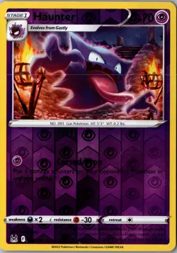 Haunter 065/196 Reverse Holo Uncommon SWSH11: Lost Origin LP Pokemon Card - Image 1