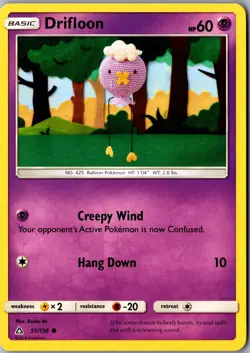 Drifloon 51/156 Common SM - Ultra Prism LP Pokemon Card - Image 1