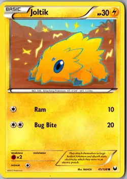Joltik 41/108 Common Dark Explorers LP Pokemon Card - Image 1
