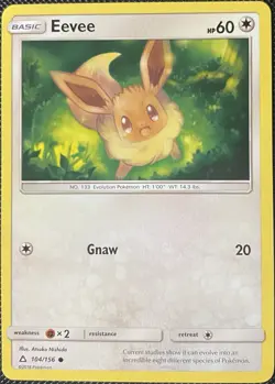 Eevee 104/156 Sm-Ultra Prism Regular - Pokemon Card - Image 1