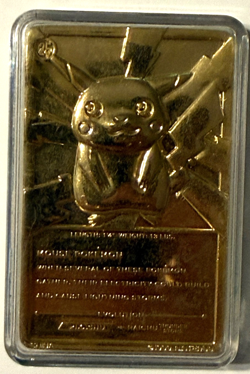 1999 Pokemon 23K Gold Plated Pikachu Card #25 w/ COA Nintendo Burger King - Image 4
