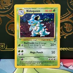 Nidoqueen 12/130 Base Set 2 - Holo SWIRL Pokemon Card - LP - Image 1