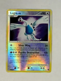 Pokemon Lugia 14/132 Secret Wonders Reverse Holo Rare Basic 90 HP Card - Image 1